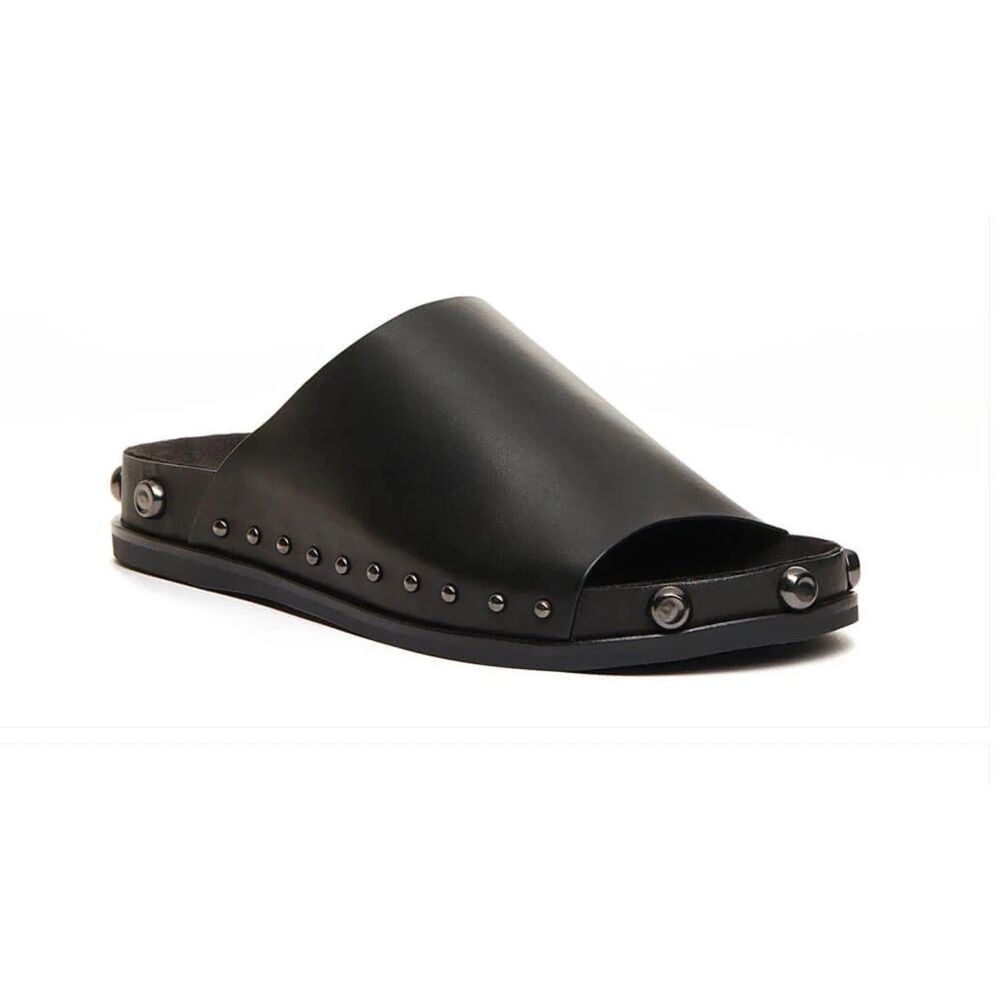 Kelsi Dagger Black Studded Slide Sandals - Picture 2 of 8